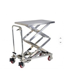 Xe nâng mặt bàn inox 500kg nâng cao 1.5M chất liệu inox 304, hàng có sẵn TPHCM